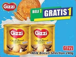 Promo Harga Gizzi Festive Milk Biscuit Selection 240 gr - Hari Hari