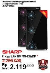 Promo Harga SHARP SJ-X187MG-DP/DB | Kulkas 157ltr  - Carrefour
