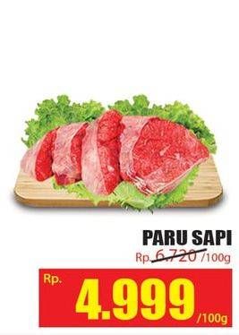 Promo Harga Paru Sapi per 100 gr - Hari Hari