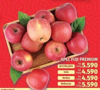 Promo Harga Apel Fuji Premium per 100 gr - LotteMart