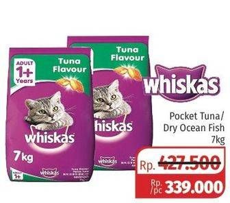 Promo Harga WHISKAS Makanan Kucing Tuna, Tuna Ocean Fish 7 kg - Lotte Grosir