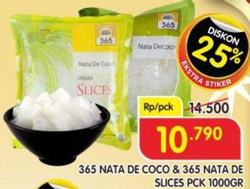 Promo Harga 365 Nata De Coco Slices 1000 gr - Superindo