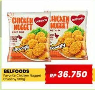 Promo Harga Belfoods Nugget Chicken Nugget Crunchy 500 gr - Yogya