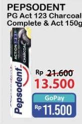 Promo Harga Pepsodent Pasta Gigi Action 123 Charcoal 160 gr - Alfamart