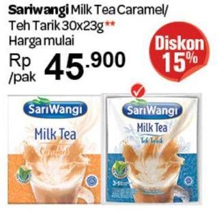 Promo Harga Sariwangi Milk Tea per 30 sachet 23 gr - Carrefour