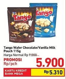 Promo Harga TANGO Wafer Chocolate, Vanilla Milk 115 gr - Carrefour