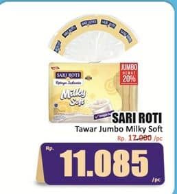 Promo Harga Sari Roti Roti Tawar Milky Soft 500 gr - Hari Hari