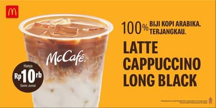 Promo Harga Latte Cappuccino Long Black  - McD