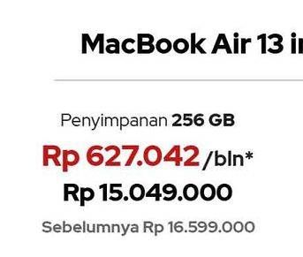 Promo Harga APPLE Macbook Air 13 Inch 2020  - iBox