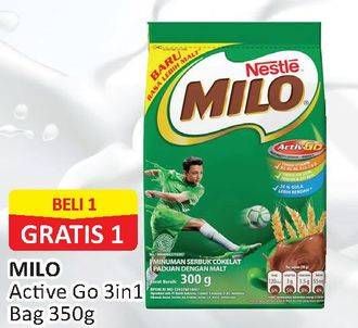 Promo Harga MILO ActivGo 3in1 300 gr - Alfamart