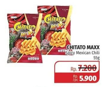 Promo Harga CHITATO Maxx Spicy Mexican 55 gr - Lotte Grosir