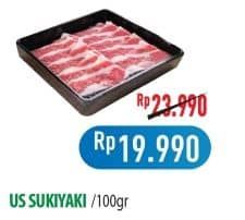 Promo Harga Sapi Sukiyaki US per 100 gr - Hypermart