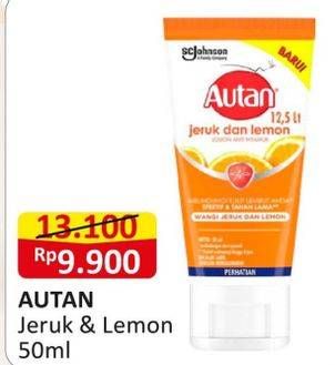 Promo Harga Autan Lotion Anti Nyamuk Jeruk Lemon 50 ml - Alfamart