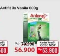 Promo Harga ANLENE Actifit 3x High Calcium Vanilla 600 gr - Alfamart