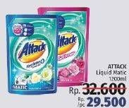 Promo Harga ATTACK Detergent Liquid Matic Liq + Soft, Matic Liq Hygiene 1200 ml - LotteMart