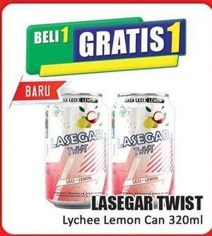 Promo Harga Lasegar Twist Larutan Penyegar Lychee Lemon 320 ml - Hari Hari