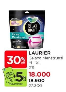 Promo Harga Laurier Celana Menstruasi M-XL 2 pcs - Watsons