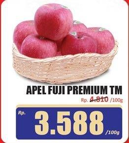 Promo Harga Apel Fuji Premium TM per 100 gr - Hari Hari