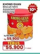 Promo Harga Khong Guan Assorted Biscuit Red Mini 650 gr - Indomaret