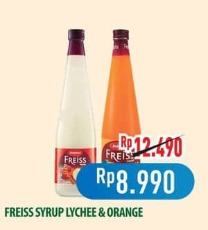 Promo Harga Freiss Syrup Squash Lychee, Orange 500 ml - Hypermart