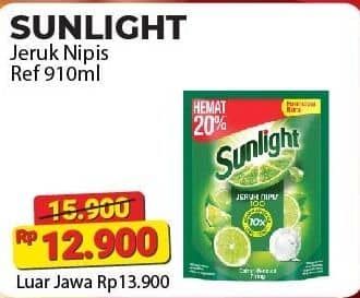 Promo Harga Sunlight Pencuci Piring Jeruk Nipis 100 910 ml - Alfamart