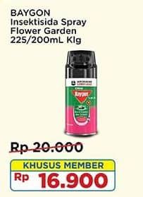 Promo Harga Baygon Insektisida Spray Flower Garden 200 ml - Indomaret