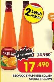 Promo Harga FREISS Syrup Squash Orange 500 ml - Superindo