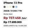 Promo Harga Apple iPhone 13 Pro 1 TB, 256 GB, 512 GB  - Erafone