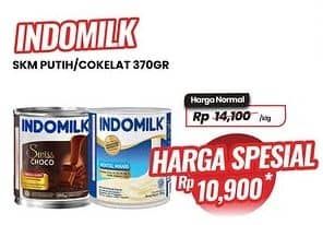 Promo Harga Indomilk Susu Kental Manis Plain, Cokelat 370 gr - Carrefour