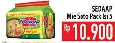 Promo Harga SEDAAP Mie Kuah Soto per 5 pcs - Hypermart