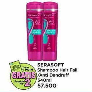 Promo Harga Serasoft Shampoo Hairfall Treatment, Anti Dandruff 340 ml - Watsons