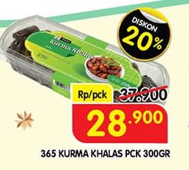 Promo Harga 365 Kurma Khalas 300 gr - Superindo