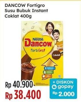 Promo Harga Dancow FortiGro Susu Bubuk Instant Cokelat 400 gr - Indomaret