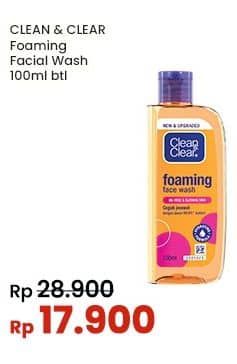 Clean & Clear Facial Wash 50 ml Diskon 38%, Harga Promo Rp17.900, Harga Normal Rp28.900, Cashback 60% (Rp. 35.000) Tiap Belanja Rp. 60.000 Produk Sponsor Cosmetic/Face Care. S&K Berlaku, Cashback Rp2.000 dengan GOPAY min transaksi Rp40.000