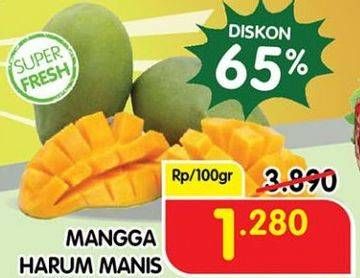 Promo Harga Mangga Harum Manis per 100 gr - Superindo