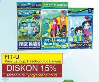 Promo Harga FIT-U-MASK Masker Earloop, Headloop, Kids  - Yogya