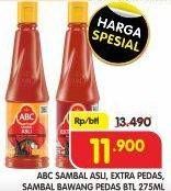 Promo Harga ABC Sambal Asli, Extra Pedas, Bawang Pedas 275 ml - Superindo