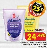 Promo Harga JOHNSONS Baby Bedtime Bath 400 ml - Superindo