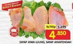 Promo Harga Sayap Ayam Tengah per 100 gr - Superindo