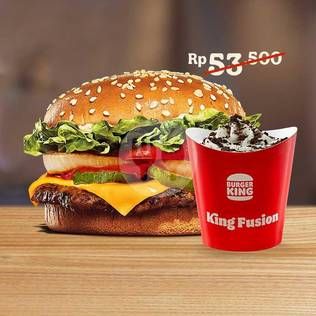 Promo Harga Blitz Cheese Whopper® Jr + Fusion Cookies  - Burger King