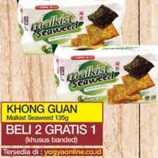 Promo Harga Khong Guan Malkist Seaweed 135 gr - Yogya