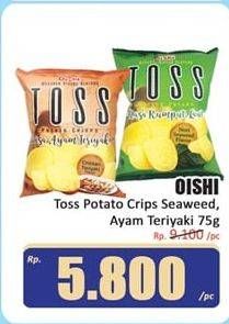 Promo Harga OISHI Toss Potato Crips Rumput Laut, Ayam Teriyaki 75 gr - Hari Hari