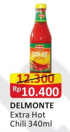 Promo Harga DEL MONTE Sauce Extra Hot Chilli 340 ml - Alfamart