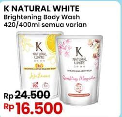 Promo Harga K Natural White Body Wash All Variants 400 ml - Indomaret