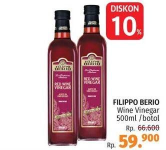 Promo Harga FILIPPO BERIO Vinegar 500 ml - LotteMart