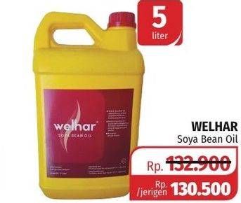 Promo Harga WELHAR Soya Bean Oil 5 ltr - Lotte Grosir