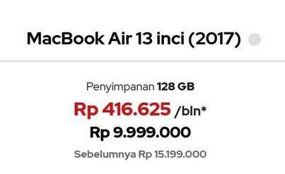 Promo Harga APPLE Macbook Air 13 Inch 2017  - iBox