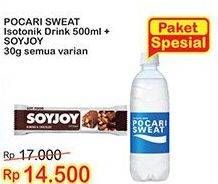 Promo Harga POCARI SWEAT 500ml + SOY JOY Bar 30gr  - Indomaret
