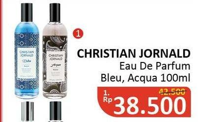 Promo Harga CHRISTIAN JORNALD Eau De Parfum Bleu, Aqua 100 ml - Alfamidi