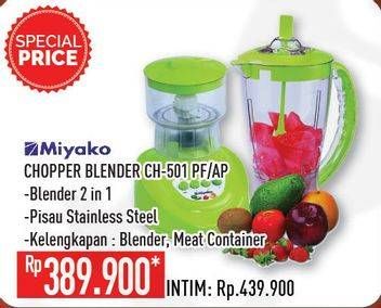 Promo Harga MIYAKO CH-501 Chopper Blender PF, AP  - Hypermart